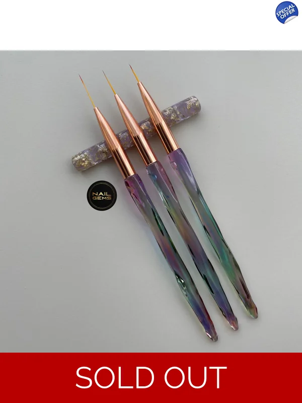 3pc Crystal Nail Art Brush set